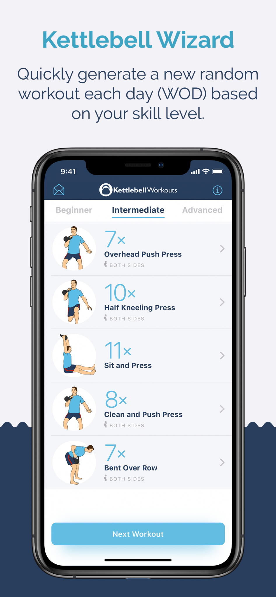Kettlebell App Kettlebell Workout Wizard for iPhone and Android (2020)