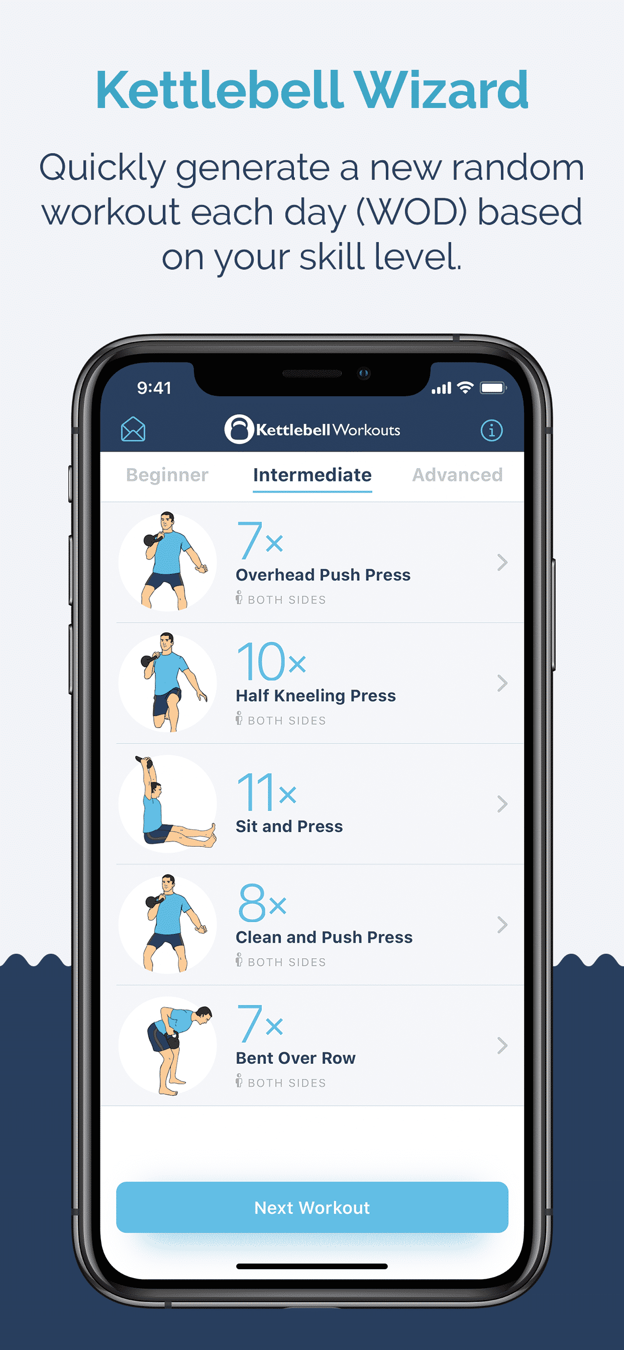 Kettlebell App Kettlebell Workout Wizard for iPhone and Android (2020)