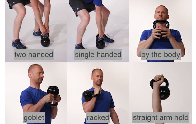 beginner kettlebell holding positions