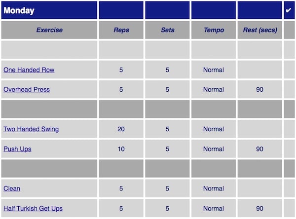 Kb workout online plan