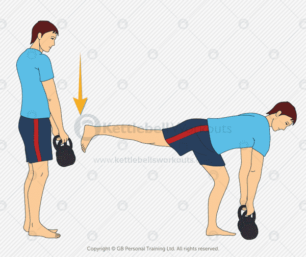 Single leg resistance band deadlift exercise Vector Image