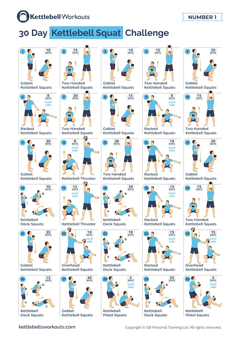 30 day squat challenge for men