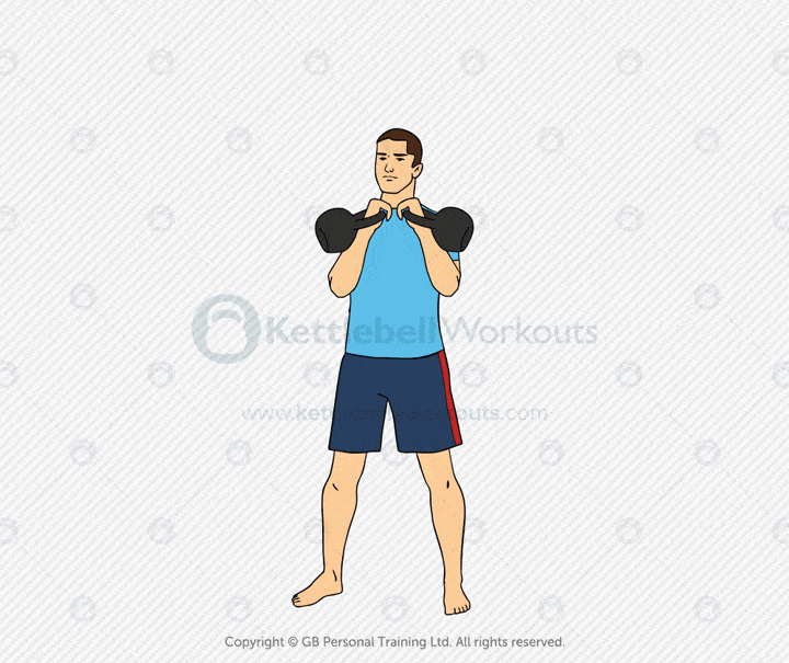 Double kettlebell press